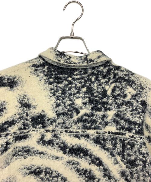 Ameri（アメリ）AMERI (アメリ) MIX ANIMAL SHORT KNIT TOP　厚手カーディガン ホワイト サイズ:Fの古着・服飾アイテム