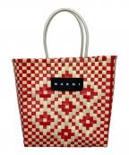 MARNIマルニ）の古着「バスケットバッグ」｜レッド×ベージュ