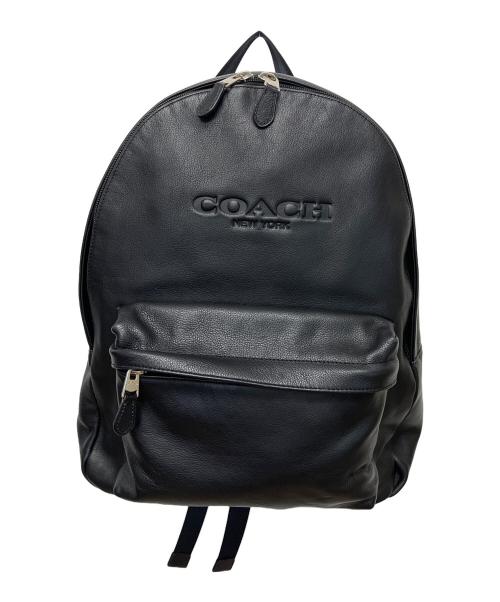COACH（コーチ）COACH (コーチ) スポーツ カーフレザー キャンパス バックパック ブラックの古着・服飾アイテム
