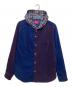 SUPREME（シュプリーム）の古着「18AW Hooded Color Blocked Corduroy Shirt　長袖シャツ」｜ブルー×パープル