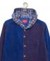 SUPREME (シュプリーム) 18AW Hooded Color Blocked Corduroy Shirt　長袖シャツ ブルー×パープル サイズ:M：6000円
