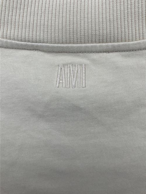 ami（アミ）ami (アミ) ハート刺繍ロングスリーブカットソー ベージュ サイズ:Lの古着・服飾アイテム