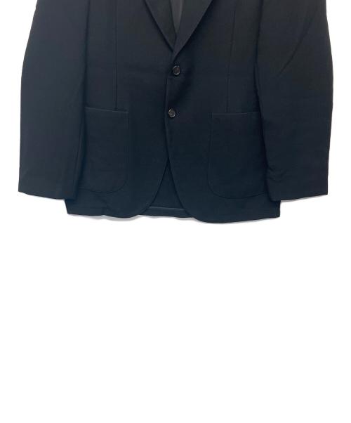 PRADA（プラダ）PRADA (プラダ) レザーエルボーパッチ付きウールジャケット ブラック サイズ:46の古着・服飾アイテム