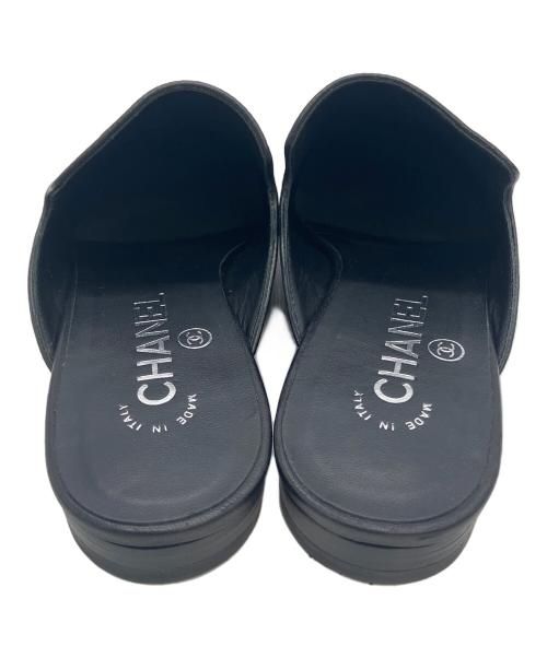 CHANEL（シャネル）CHANEL (シャネル) CCココマークチェーン付　ミュール ブラック サイズ:23.5cmの古着・服飾アイテム