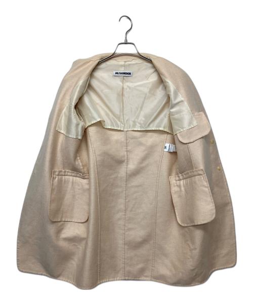 JIL SANDER（ジルサンダー）JIL SANDER (ジルサンダー) シルク混チェスターコート ベージュ サイズ:38の古着・服飾アイテム