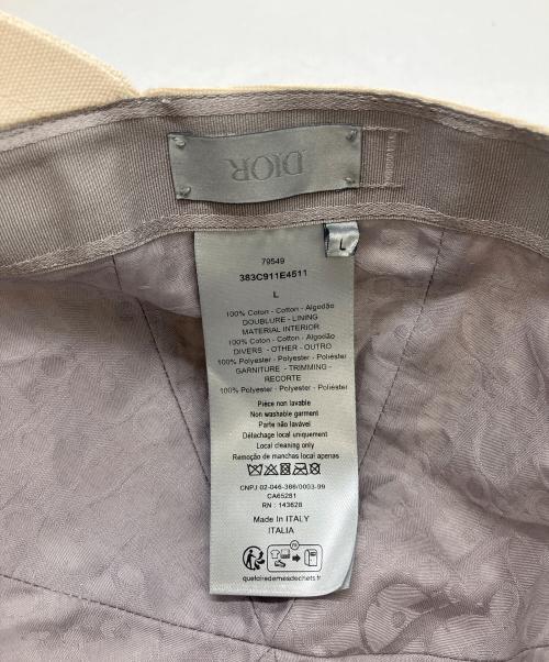 Dior（ディオール）DIOR (ディオール) 383C911E4511　キャップ アイボリー サイズ:Lの古着・服飾アイテム