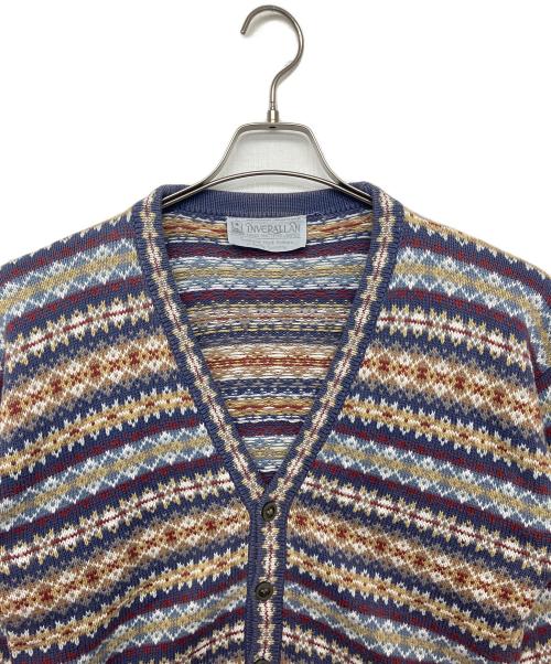 INVERALLAN（インバーアラン）INVERALLAN (インバーアラン) ニットカーディガン ネイビー×ブラウン サイズ:不明の古着・服飾アイテム