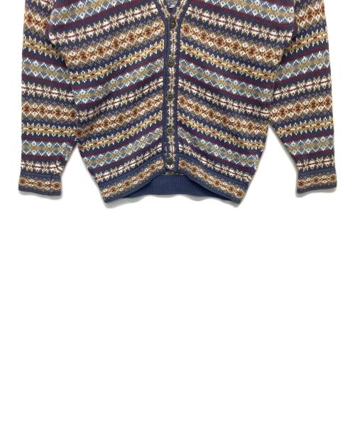 INVERALLAN（インバーアラン）INVERALLAN (インバーアラン) ニットカーディガン ネイビー×ブラウン サイズ:不明の古着・服飾アイテム