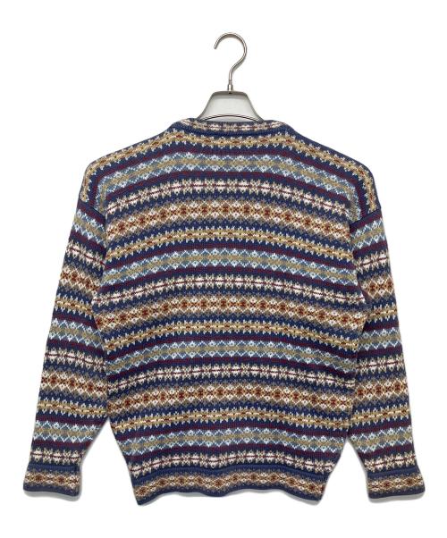 INVERALLAN（インバーアラン）INVERALLAN (インバーアラン) ニットカーディガン ネイビー×ブラウン サイズ:不明の古着・服飾アイテム