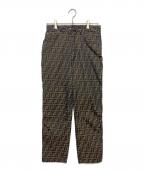 FENDI JEANSフェンディ ジーンズ）の古着「D-HG-1234 ズッカ柄ジャガードパンツ」｜ブラウン