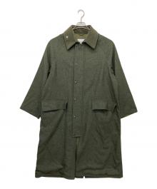 Barbour（バブアー）の古着「BURGHLEY BY MALLALIEUS　ロングコート」｜オリーブ