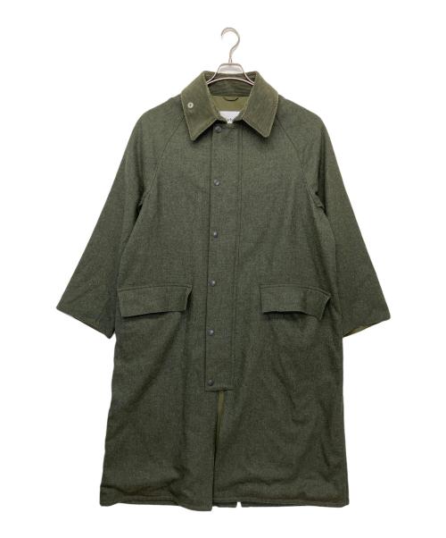Barbour（バブアー）Barbour (バブアー) BURGHLEY BY MALLALIEUS　ロングコート オリーブ サイズ:40の古着・服飾アイテム