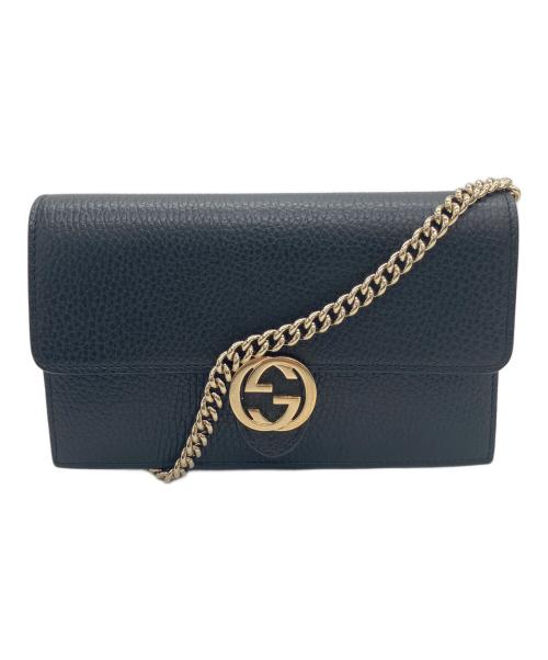 GUCCI（グッチ）GUCCI (グッチ) ショルダーウォレット ブラックの古着・服飾アイテム
