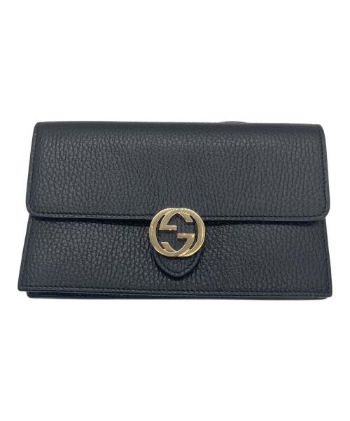 GUCCI（グッチ）GUCCI (グッチ) ショルダーウォレット ブラックの古着・服飾アイテム