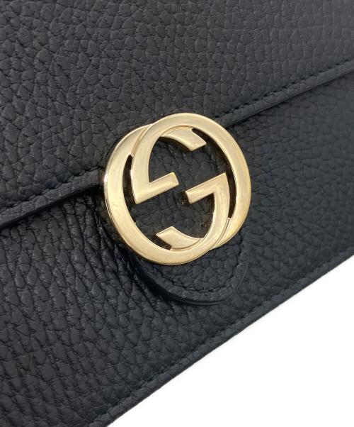 GUCCI（グッチ）GUCCI (グッチ) ショルダーウォレット ブラックの古着・服飾アイテム