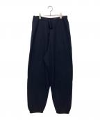 COMOLIコモリ）の古着「Y03-06005　23AW　カシミヤ ニットパンツ」｜ネイビー
