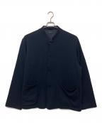COMOLIコモリ）の古着「Y03-06004　23AW　カシミヤ スタンドカラー ニット ジャケット」｜チャコール