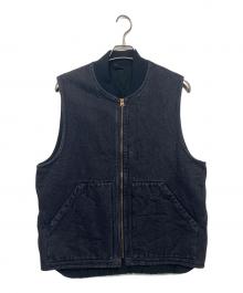 COMOLI（コモリ）の古着「C03-01035　25AW COMOLI SHOP限定　デニムワークベスト　ベスト」｜ブラック