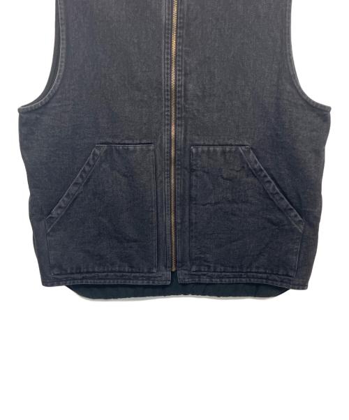 COMOLI（コモリ）COMOLI (コモリ) C03-01035　25AW COMOLI SHOP限定　デニムワークベスト　ベスト ブラック サイズ:３の古着・服飾アイテム