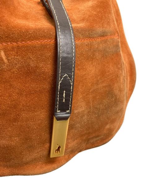 POLO RALPH LAUREN（ポロ・ラルフローレン）POLO RALPH LAUREN (ポロ・ラルフローレン) IDスエード ラージ トートバッグ ブラウンの古着・服飾アイテム