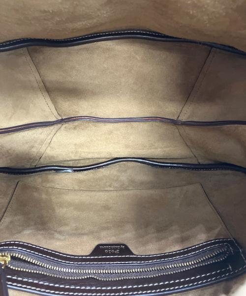 POLO RALPH LAUREN（ポロ・ラルフローレン）POLO RALPH LAUREN (ポロ・ラルフローレン) IDスエード ラージ トートバッグ ブラウンの古着・服飾アイテム