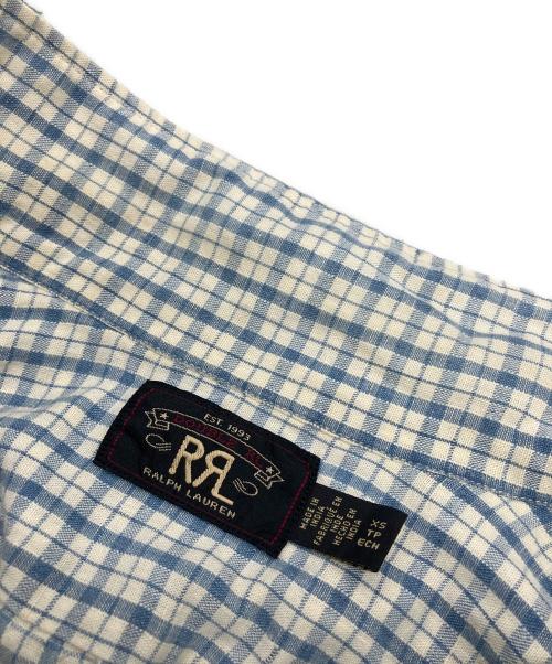 RRL（ダブルアールエル）RRL (ダブルアールエル) チェック半袖シャツ ブルー サイズ:XSの古着・服飾アイテム