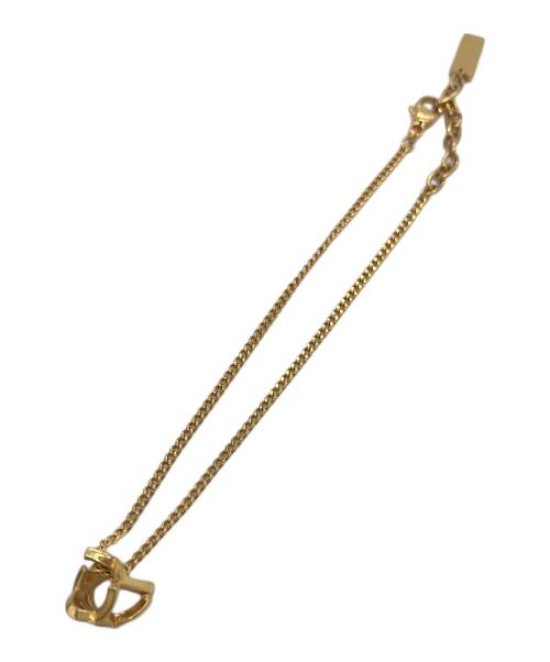 Saint Laurent Paris（サンローランパリ）Saint Laurent Paris (サンローランパリ) モノグラムツイストブレスレット ゴールドカラーの古着・服飾アイテム