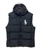 POLO RALPH LAURENポロ・ラルフローレン）の古着「ビッグポニー　ダウンベスト」｜ブラック