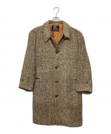 Burberry's（バーバリーズ）の古着「ヴィンテージ 大文字ロゴ 1940~1950年代　ハンドウーヴンアイリッシュツイードステンカラーコート」｜ベージュ