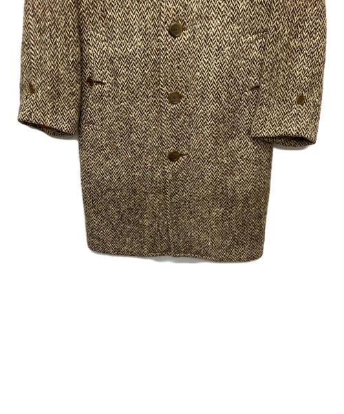 Burberry's（バーバリーズ）Burberry's (バーバリーズ) ヴィンテージ 大文字ロゴ 1940~1950年代　ハンドウーヴンアイリッシュツイードステンカラーコート ベージュ サイズ:不明の古着・服飾アイテム