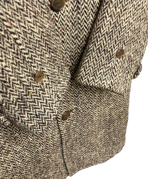 Burberry's（バーバリーズ）Burberry's (バーバリーズ) ヴィンテージ 大文字ロゴ 1940~1950年代　ハンドウーヴンアイリッシュツイードステンカラーコート ベージュ サイズ:不明の古着・服飾アイテム