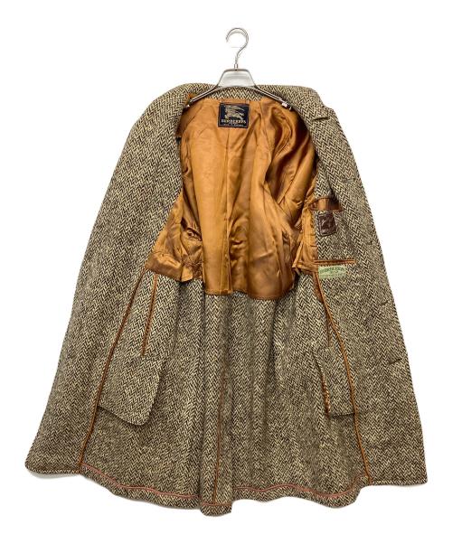 Burberry's（バーバリーズ）Burberry's (バーバリーズ) ヴィンテージ 大文字ロゴ 1940~1950年代　ハンドウーヴンアイリッシュツイードステンカラーコート ベージュ サイズ:不明の古着・服飾アイテム