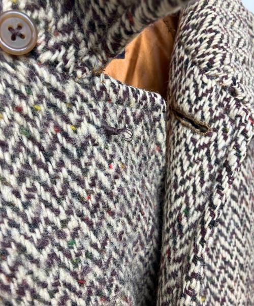 Burberry's（バーバリーズ）Burberry's (バーバリーズ) ヴィンテージ 大文字ロゴ 1940~1950年代　ハンドウーヴンアイリッシュツイードステンカラーコート ベージュ サイズ:不明の古着・服飾アイテム