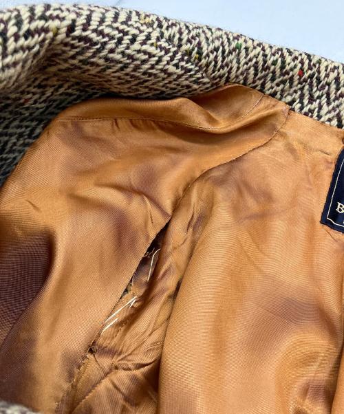 Burberry's（バーバリーズ）Burberry's (バーバリーズ) ヴィンテージ 大文字ロゴ 1940~1950年代　ハンドウーヴンアイリッシュツイードステンカラーコート ベージュ サイズ:不明の古着・服飾アイテム