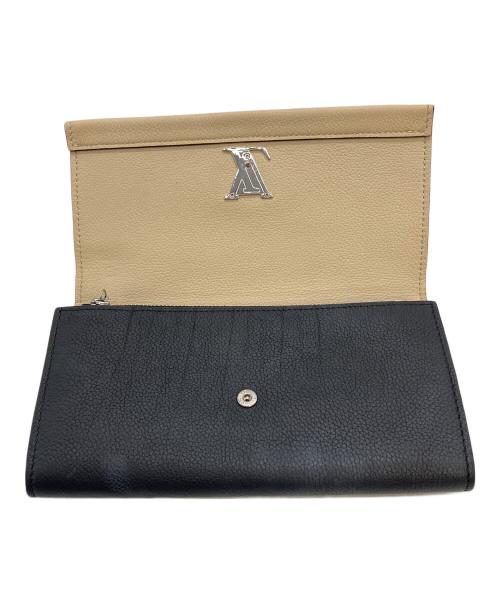 LOUIS VUITTON（ルイ ヴィトン）LOUIS VUITTON (ルイ ヴィトン) M62328　ポルトフォイユロックミーII ベージュ×ブラックの古着・服飾アイテム