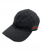GUCCIグッチ）の古着「599831　GGキャンバス　キャップ」｜ブラック