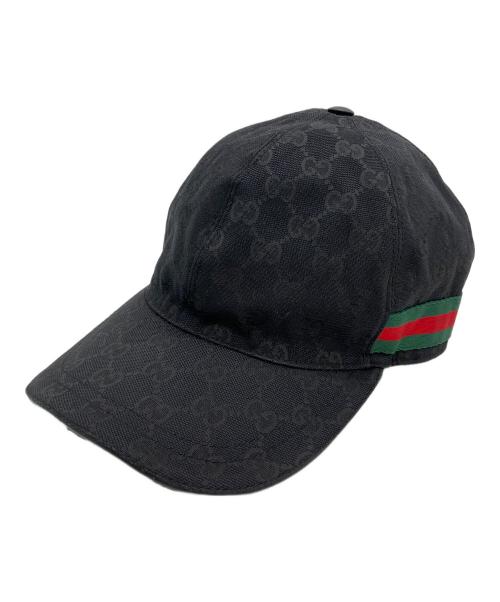 GUCCI（グッチ）GUCCI (グッチ) 599831　GGキャンバス　キャップ ブラックの古着・服飾アイテム