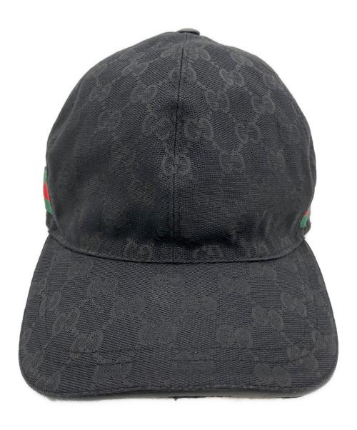 GUCCI（グッチ）GUCCI (グッチ) 599831　GGキャンバス　キャップ ブラックの古着・服飾アイテム