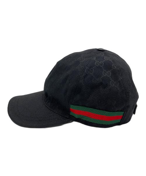 GUCCI（グッチ）GUCCI (グッチ) 599831　GGキャンバス　キャップ ブラックの古着・服飾アイテム