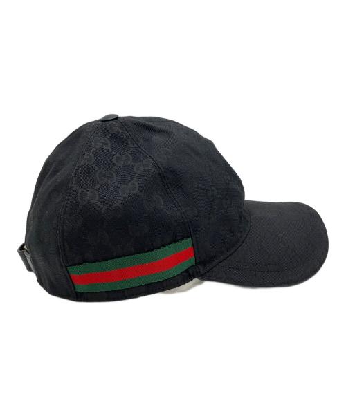 GUCCI（グッチ）GUCCI (グッチ) 599831　GGキャンバス　キャップ ブラックの古着・服飾アイテム