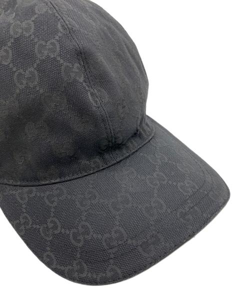 GUCCI（グッチ）GUCCI (グッチ) 599831　GGキャンバス　キャップ ブラックの古着・服飾アイテム
