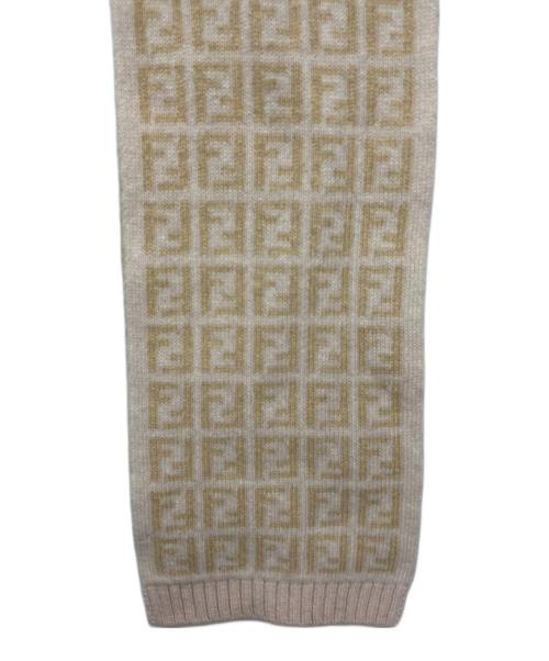 FENDI（フェンディ）FENDI (フェンディ) AB85045-L ズッカ柄 マフラー ピンクベージュの古着・服飾アイテム