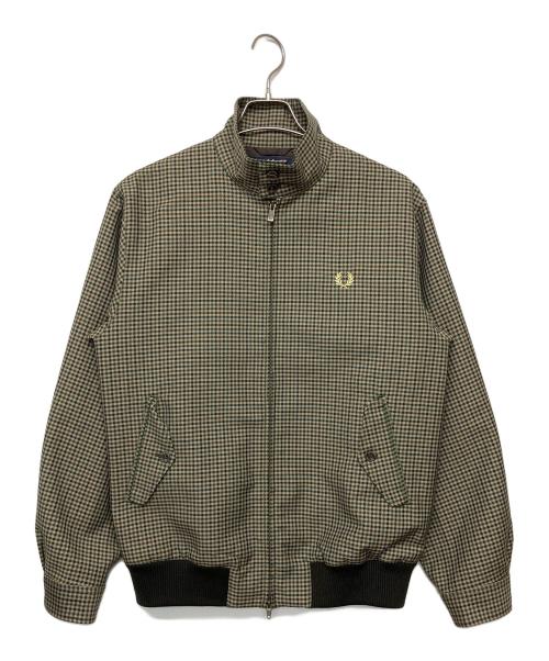 FRED PERRY（フレッドペリー）FRED PERRY (フレッドペリー) SHIPS (シップス) FZ2650　ハリントンジャケット ブラウン×アイボリー サイズ:Mの古着・服飾アイテム