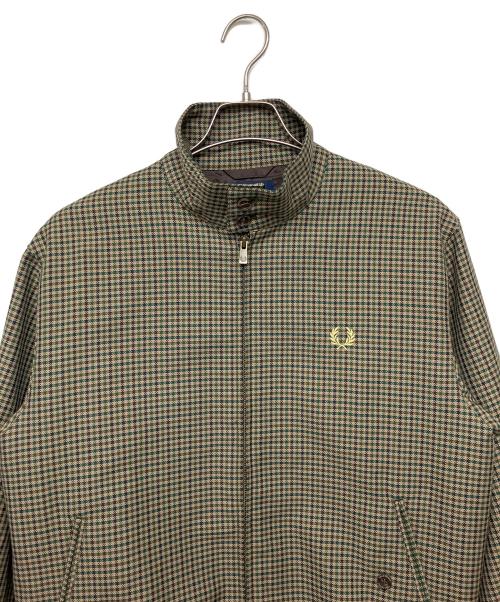 FRED PERRY（フレッドペリー）FRED PERRY (フレッドペリー) SHIPS (シップス) FZ2650　ハリントンジャケット ブラウン×アイボリー サイズ:Mの古着・服飾アイテム