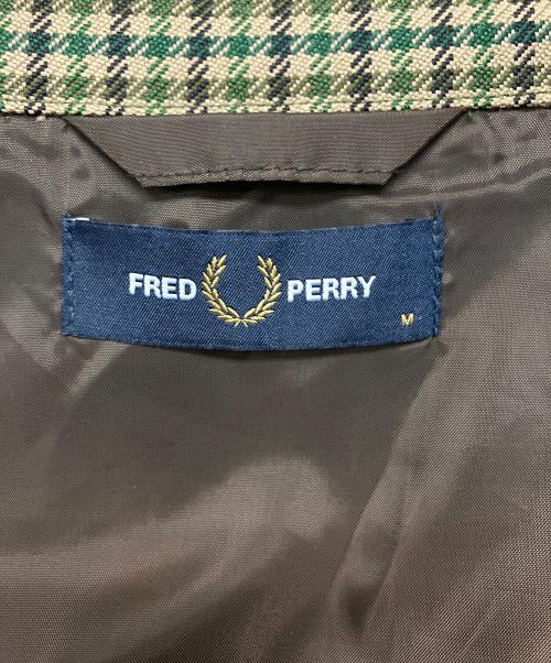 FRED PERRY（フレッドペリー）FRED PERRY (フレッドペリー) SHIPS (シップス) FZ2650　ハリントンジャケット ブラウン×アイボリー サイズ:Mの古着・服飾アイテム