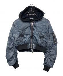 DIESEL（ディーゼル）の古着「ショート丈フーデッドブルゾン」｜ブラック