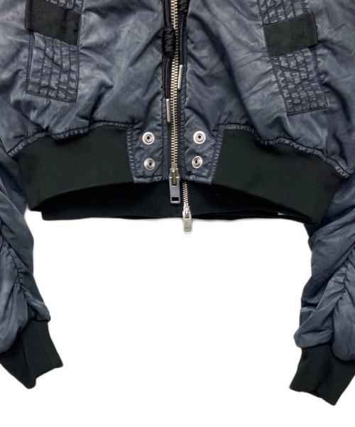 DIESEL（ディーゼル）DIESEL (ディーゼル) ショート丈フーデッドブルゾン ブラック サイズ:Sの古着・服飾アイテム