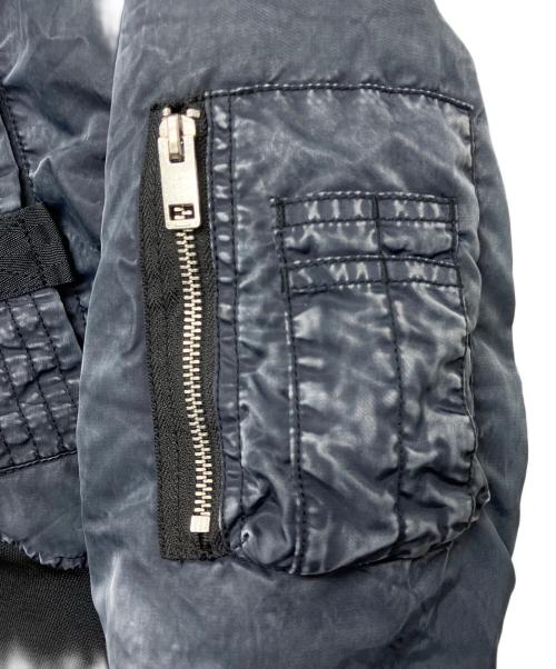 DIESEL（ディーゼル）DIESEL (ディーゼル) ショート丈フーデッドブルゾン ブラック サイズ:Sの古着・服飾アイテム