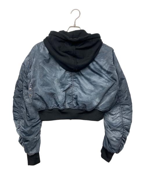 DIESEL（ディーゼル）DIESEL (ディーゼル) ショート丈フーデッドブルゾン ブラック サイズ:Sの古着・服飾アイテム