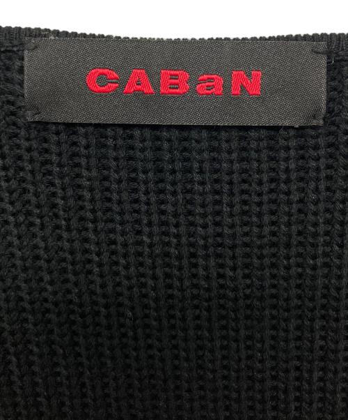 CABAN（キャバン）CABaN (キャバン) 2024AW コットンカシミヤ フラワーエンブロイダリー クルーネックベスト　ニットベスト ブラック サイズ:Mの古着・服飾アイテム